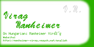 virag manheimer business card